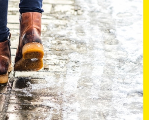 Broken wrist from slipping on ice