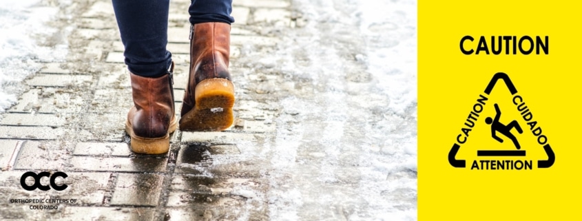 Broken wrist from slipping on ice